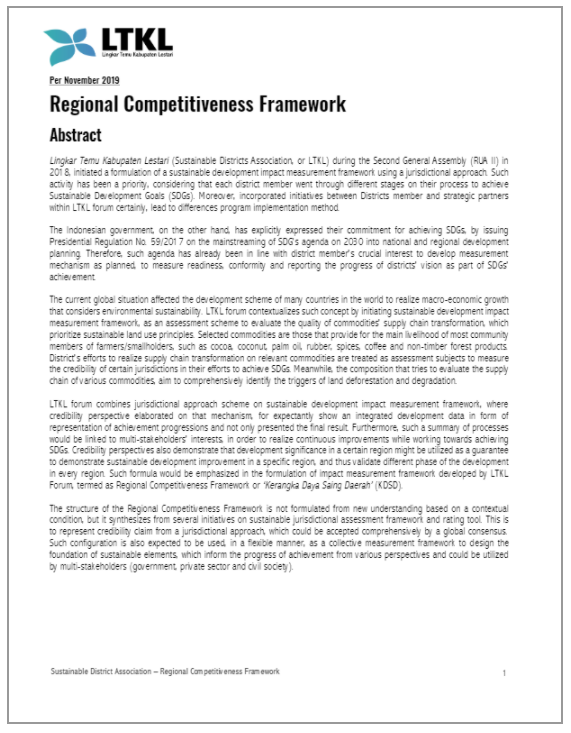 LTKL Regional Competitiveness Framework