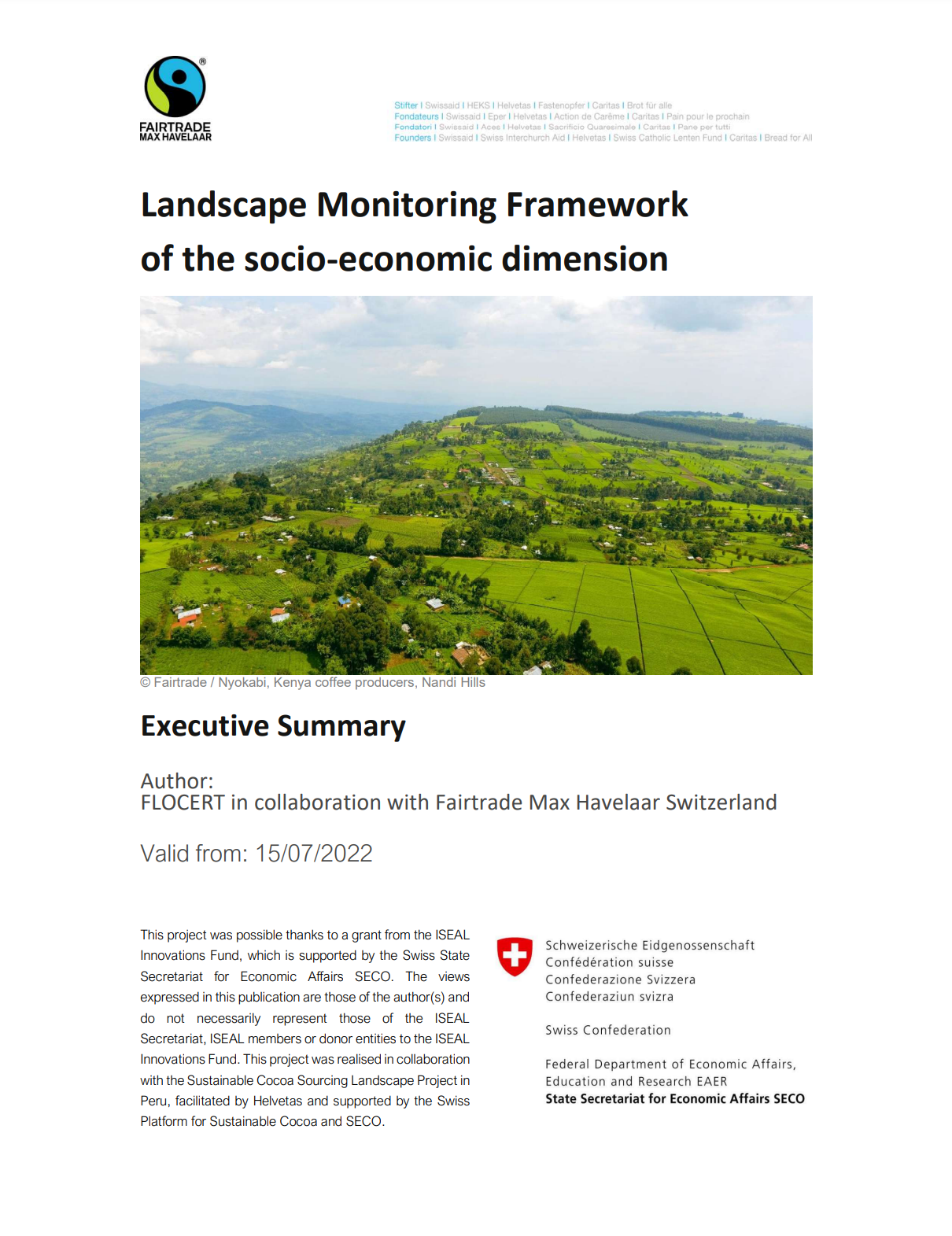 Landscape Monitoring Framework of the Socio-Economic Dimension