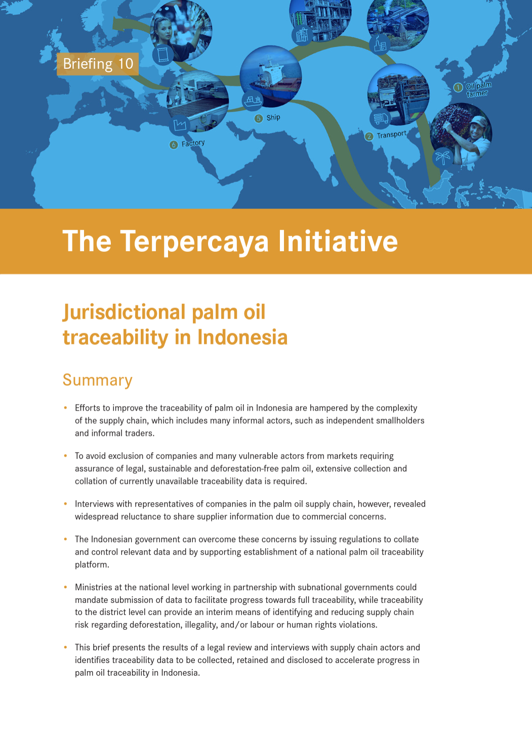 The Terpercaya Initiative: Jurisdictional Palm Oil Traceability in Indonesia