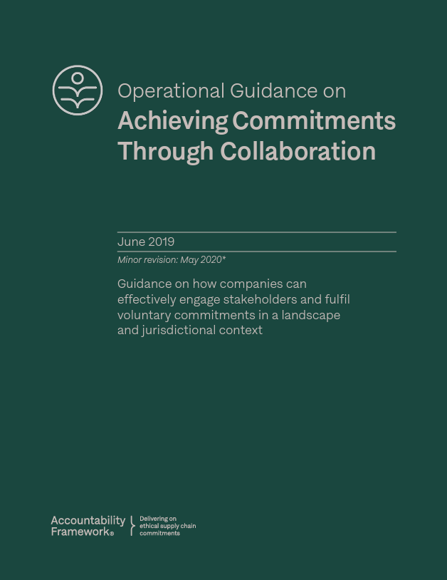Operational Guidance on Achieving Commitments Through Collaboration