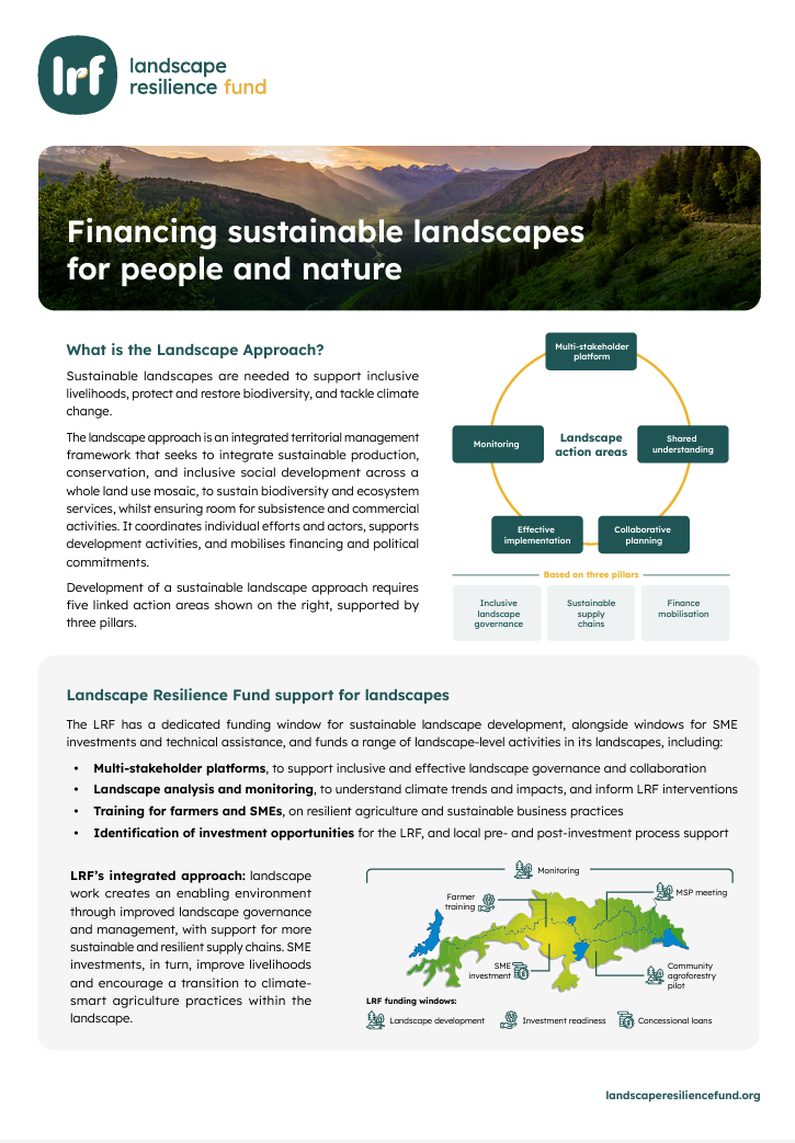 Financing Sustainable Landscapes for People and Nature