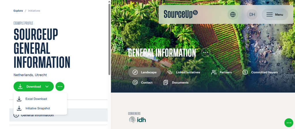 Two SourceUp tools that facilitate landscape data analysis and communication